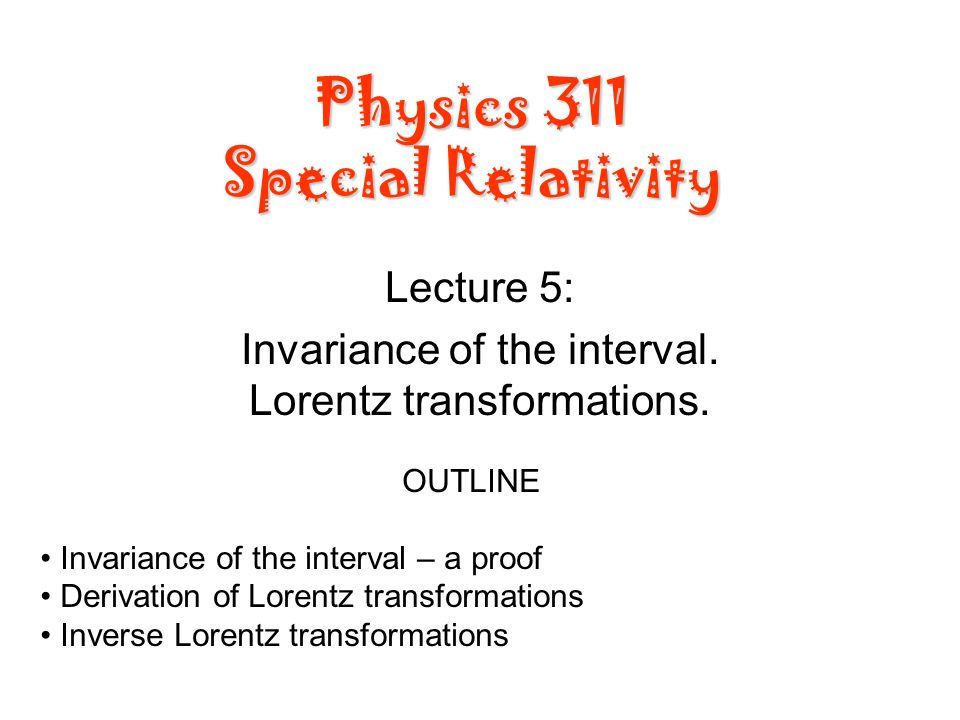 What is the lorentz transformation